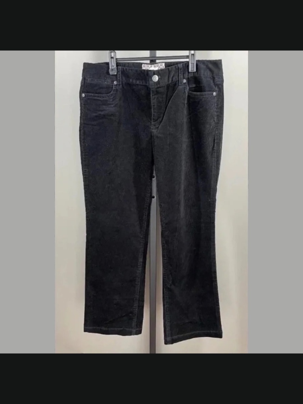 NEW J Crew Pants Womens 12 short black corduroy boot cut preppy casual